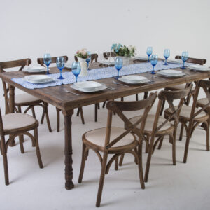 Mesa Tablón Caoba Natural