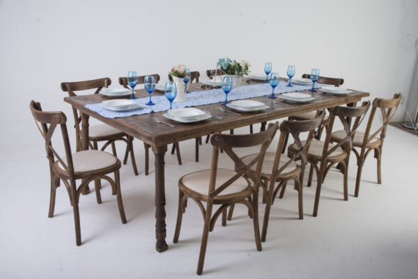 Mesa Tablón Caoba Natural