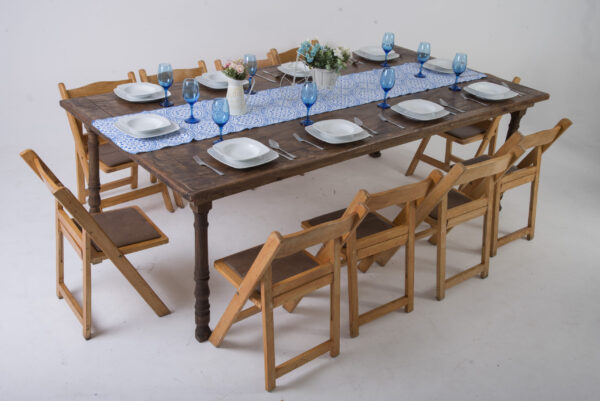 Mesa Tablón Caoba Natural