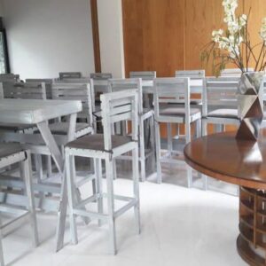 Periquera Vintage Wash 8 personas con respaldo