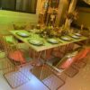 Mesa Camila tipo Mármol con Silla Camila